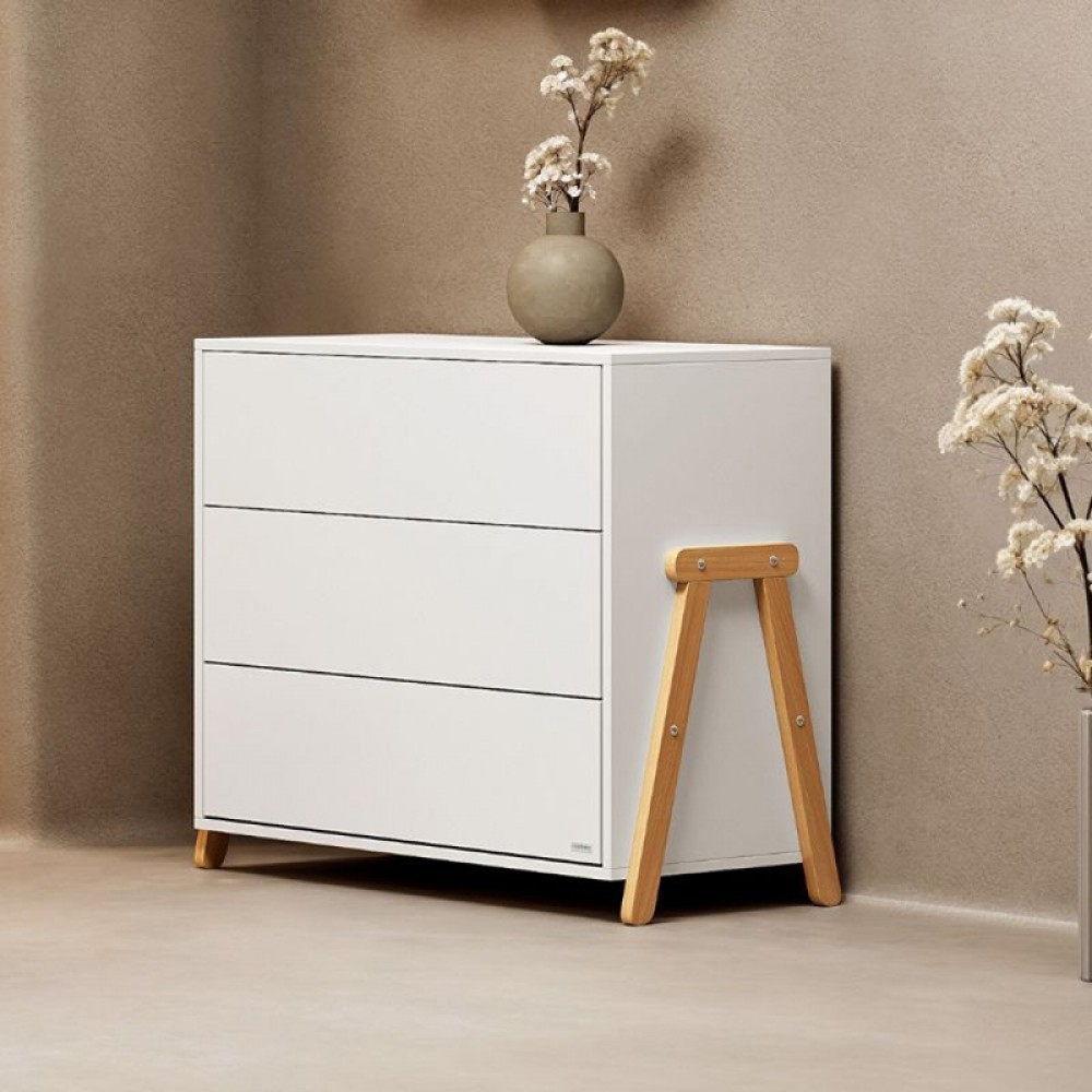 Συρταριέρα με 3 συρτάρια Casababy Palmer White