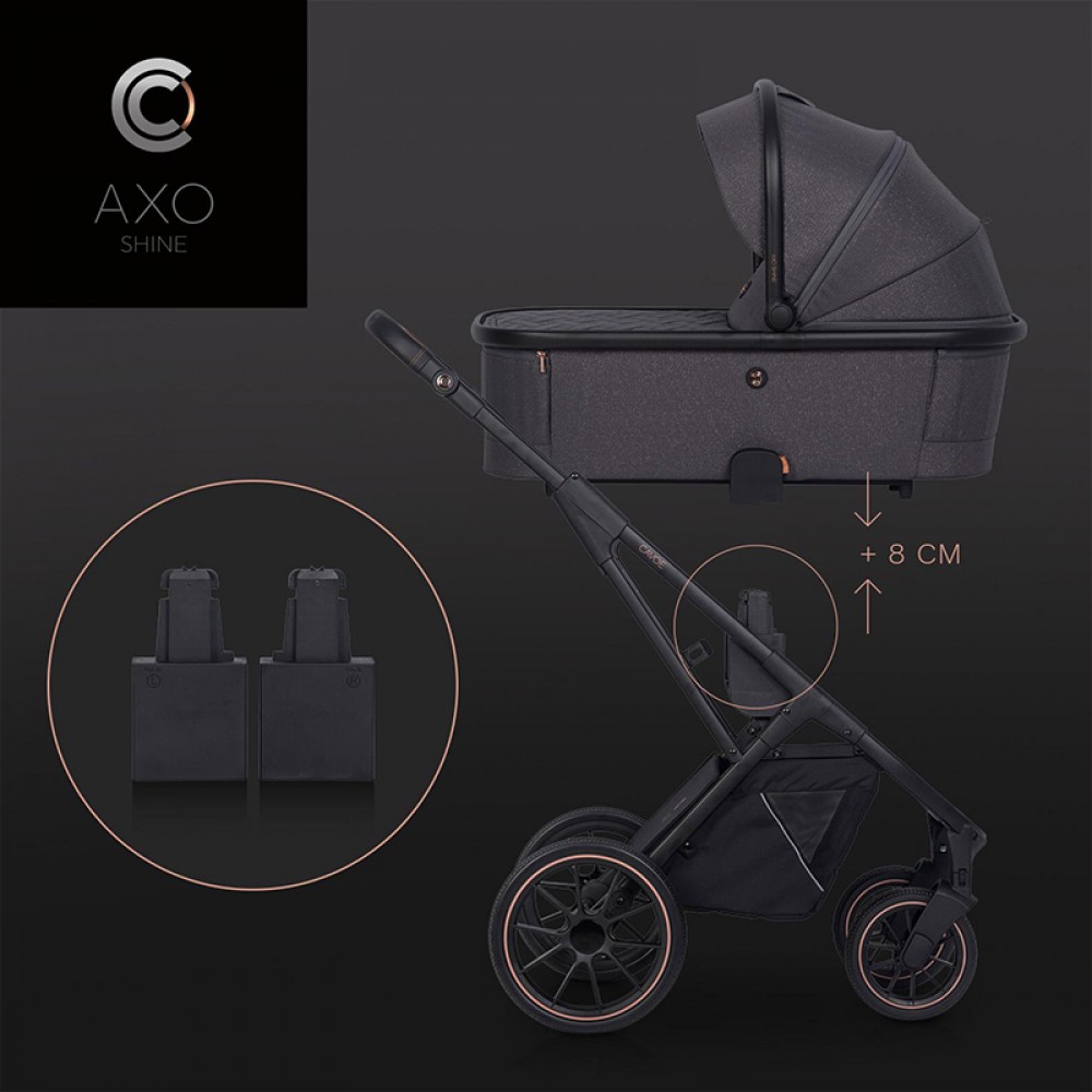 Πορτ Μπεμπέ για παιδικό καρότσι Cavoe Axo Shine French Grey