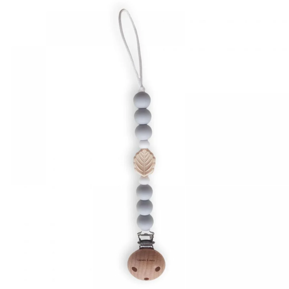 Κλιπ Πιπίλας Chewies & More Leaf Light Grey Κλιπ Πιπίλας Chewies & More Leaf Light Grey