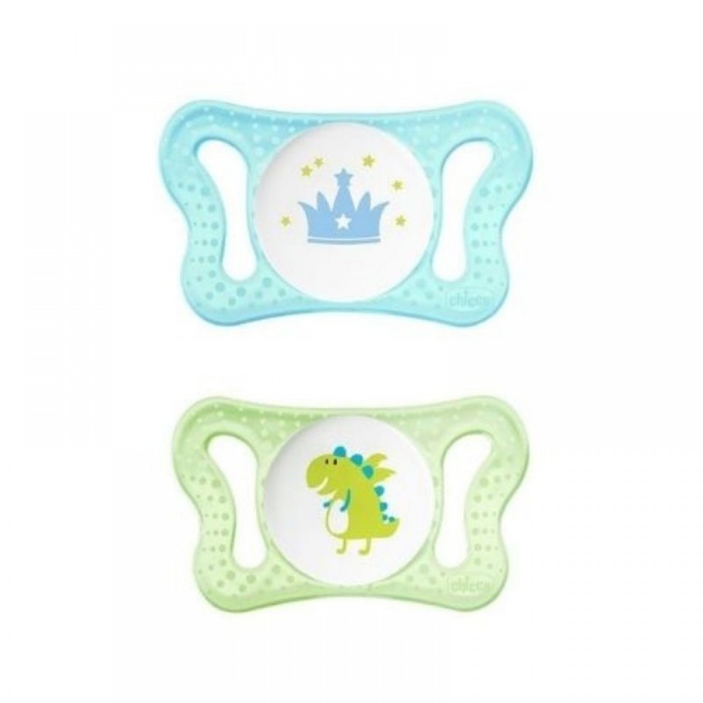 Πιπίλα σιλικόνης Chicco Physio Micro Μπλε 0-2m (2τεμ.)