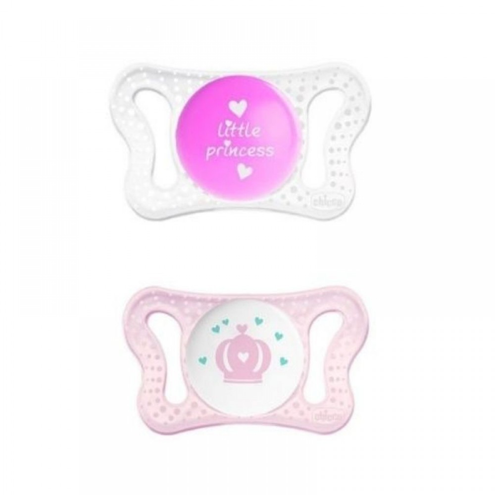 Πιπίλα σιλικόνης Chicco Physio Micro Ροζ 0-2m (2τεμ.)