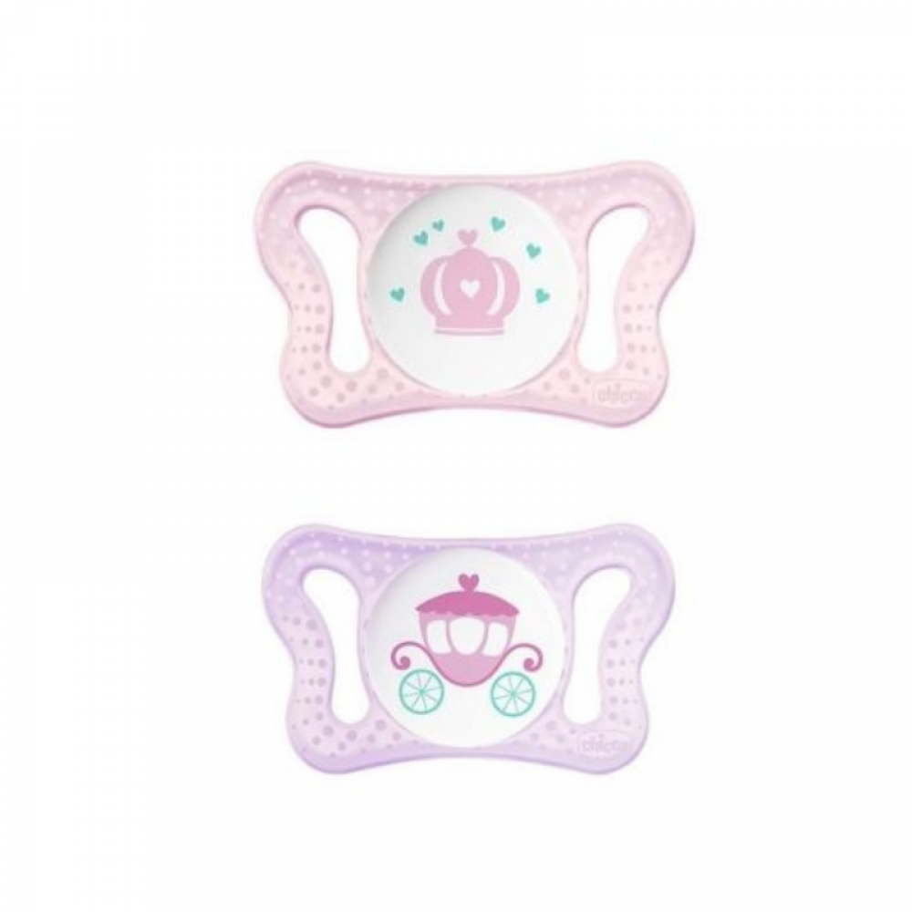 Πιπίλα σιλικόνης Chicco Physio Micro Ροζ 0-2m (2τεμ.)