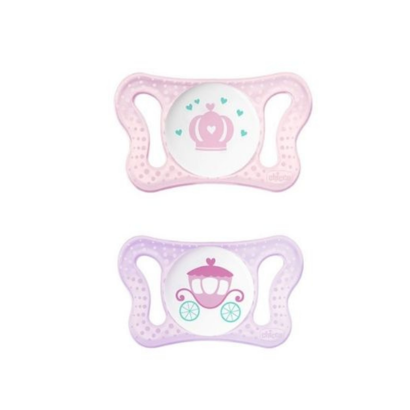 Πιπίλα σιλικόνης Chicco Physio Micro Ροζ 0-2m (2τεμ.)