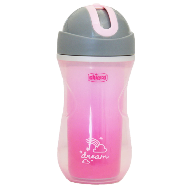 Παγουρίνο Chicco Sport Cup με Καλαμάκι Ροζ 266ml 14m+
