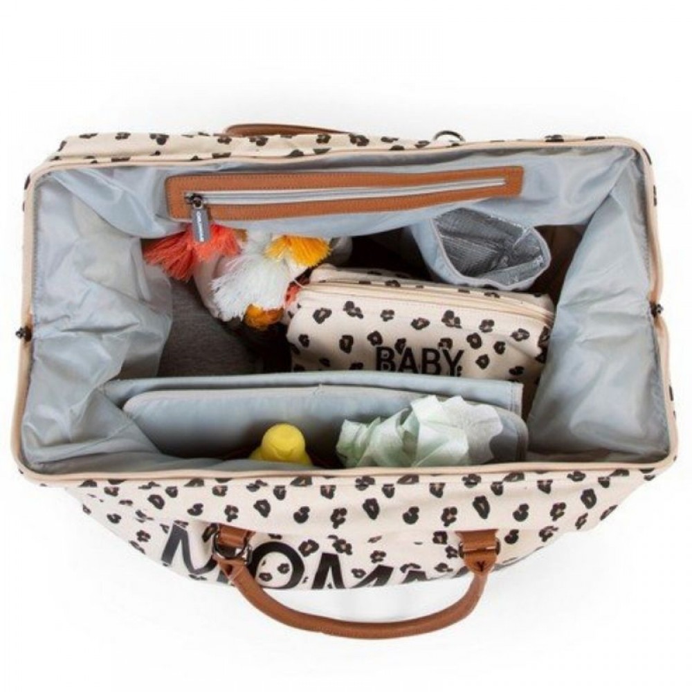 Τσάντα αλλαγής Childhome Mommy Bag Big Canvas Leopard