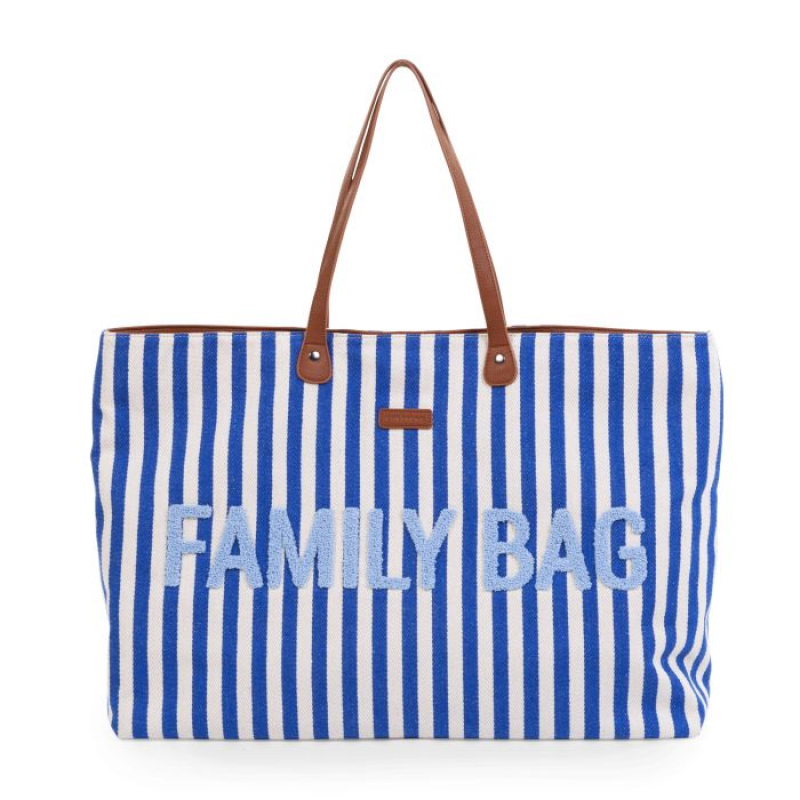 Τσάντα Childhome Family Bag Stripes Electric Blue/Light Blue