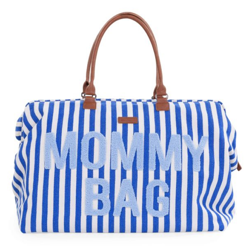 Τσάντα Childhome Mommy Bag Stripes Electric Blue/Light Blue