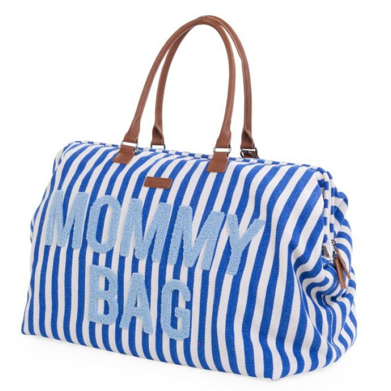 Τσάντα Childhome Mommy Bag Stripes Electric Blue/Light Blue