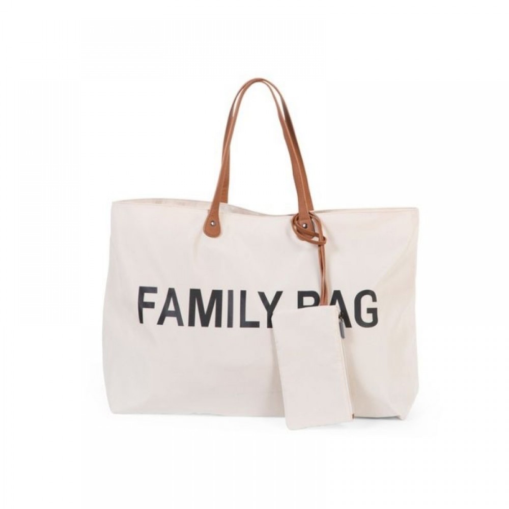 Τσάντα Childhome Family Bag Teddy Off White Black