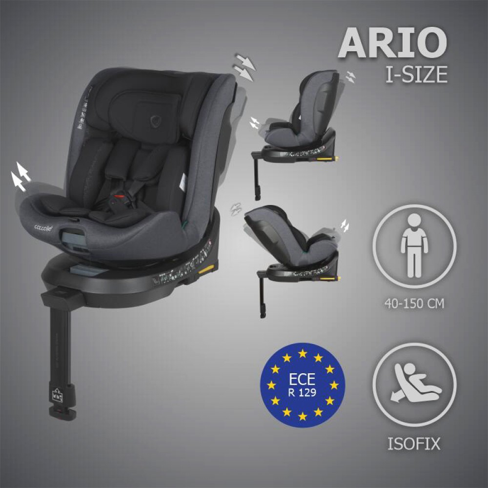 Κάθισμα Αυτοκινήτου Coccolle Ario i-SIZE 40-150cm Anthracite