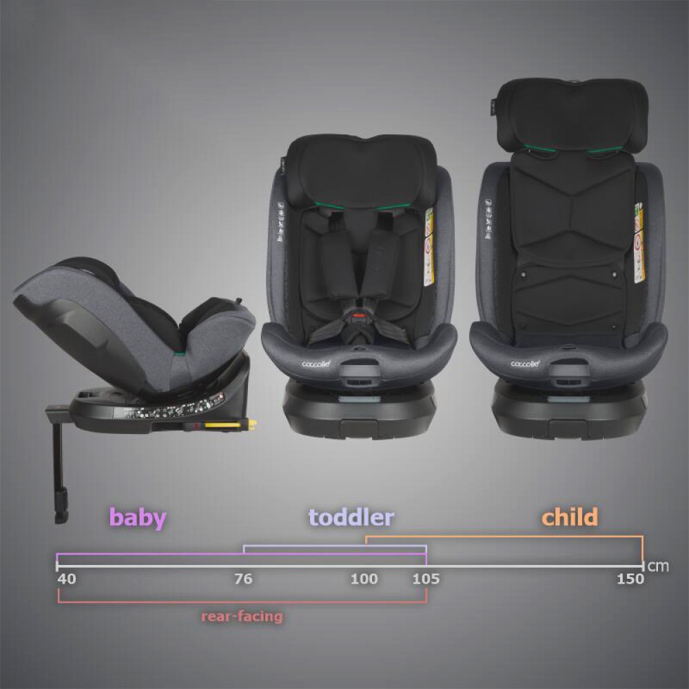 Κάθισμα Αυτοκινήτου Coccolle Ario i-SIZE 40-150cm Anthracite