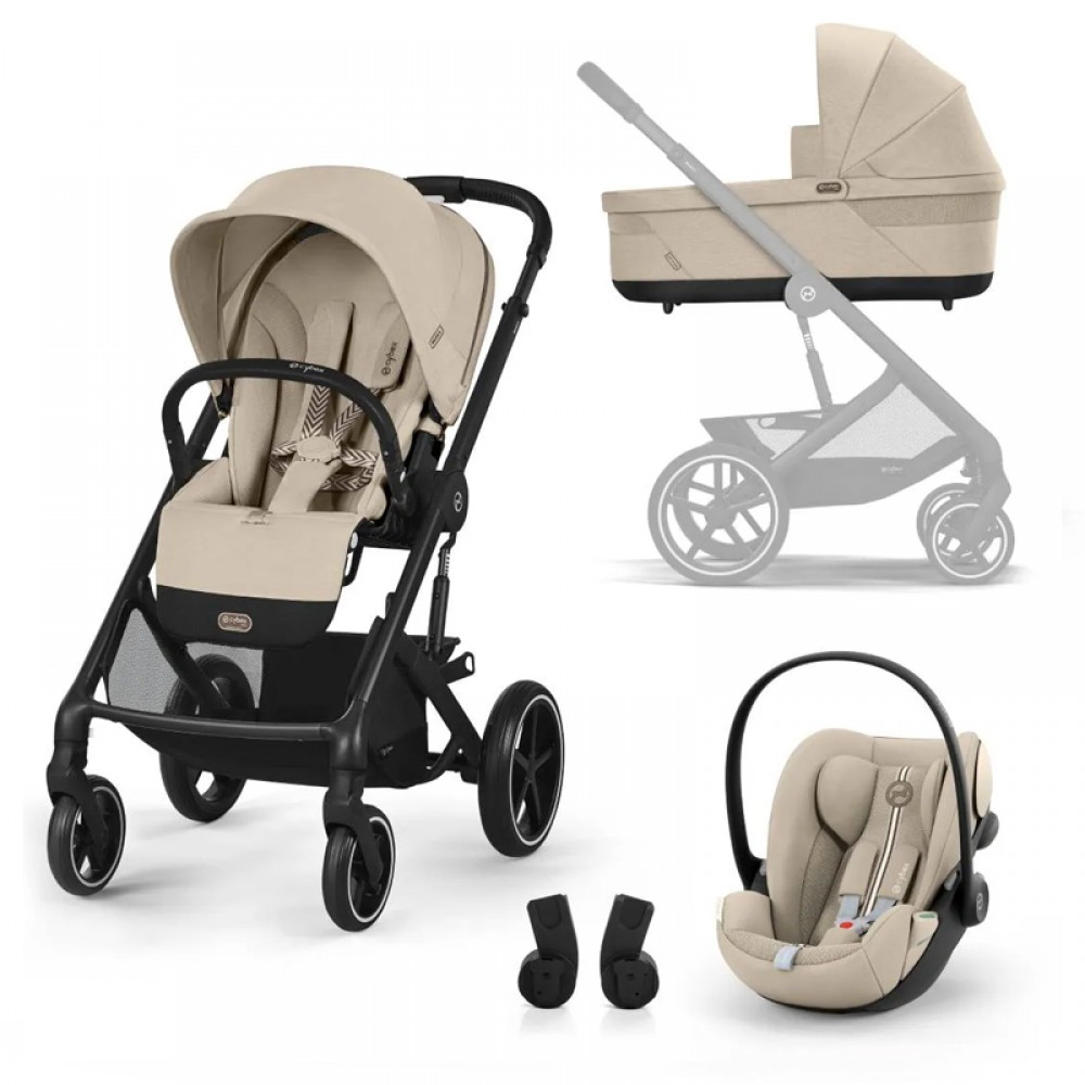 Καρότσι Cybex Gold Balios S Travel Set Lux Almond Beige (Taupe Frame) 