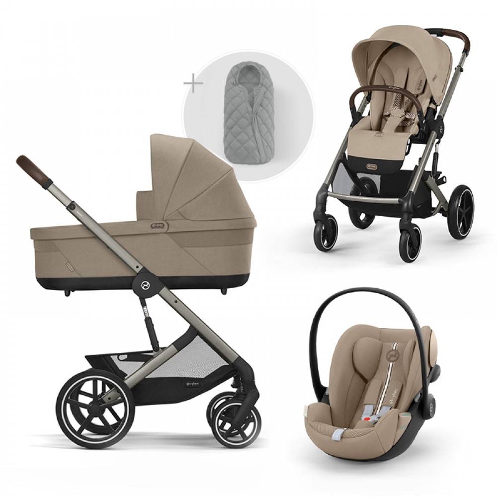 Καρότσι Cybex Gold Balios S Travel Set Lux Almond Beige (Taupe Frame) 