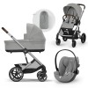 Πολυκαρότσι Cybex Balios S Lux Travel Set Stone Grey (Silver Frame)
