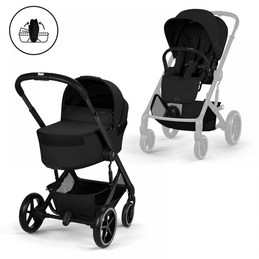 Καρότσι Cybex Balios S Lux with Fold Cot Moon Black