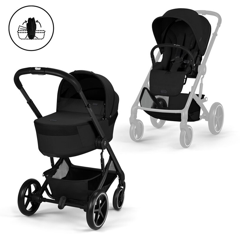 Καρότσι Cybex Balios S Lux with Fold Cot Moon Black
