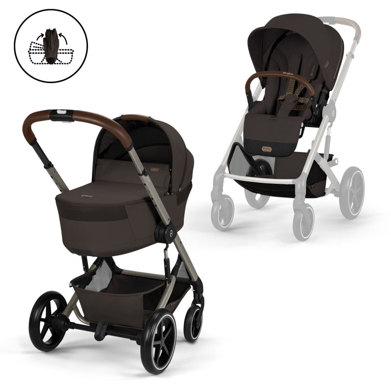 Καρότσι Cybex Balios S Lux with Fold Cot Chocolate Brown