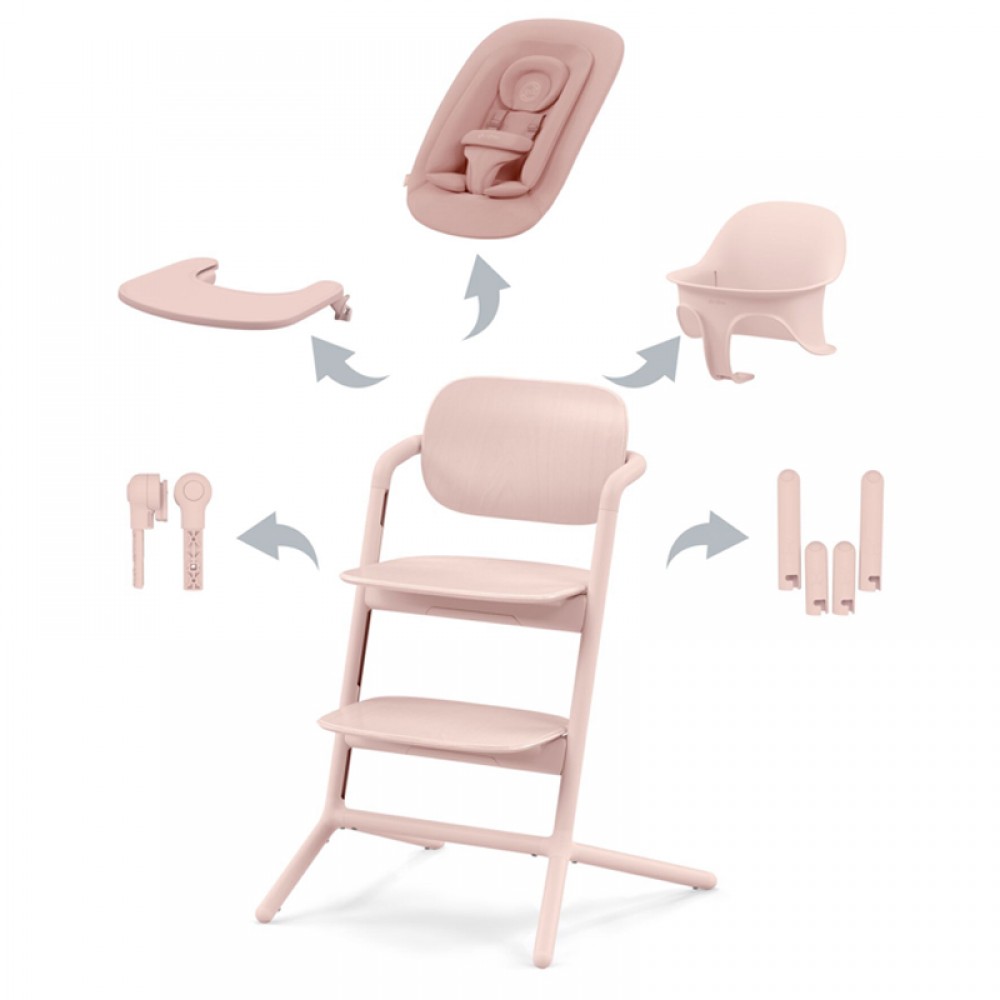 Κάθισμα Φαγητού Cybex Bouncer Lemo 4 in 1 Set Pearl Pink