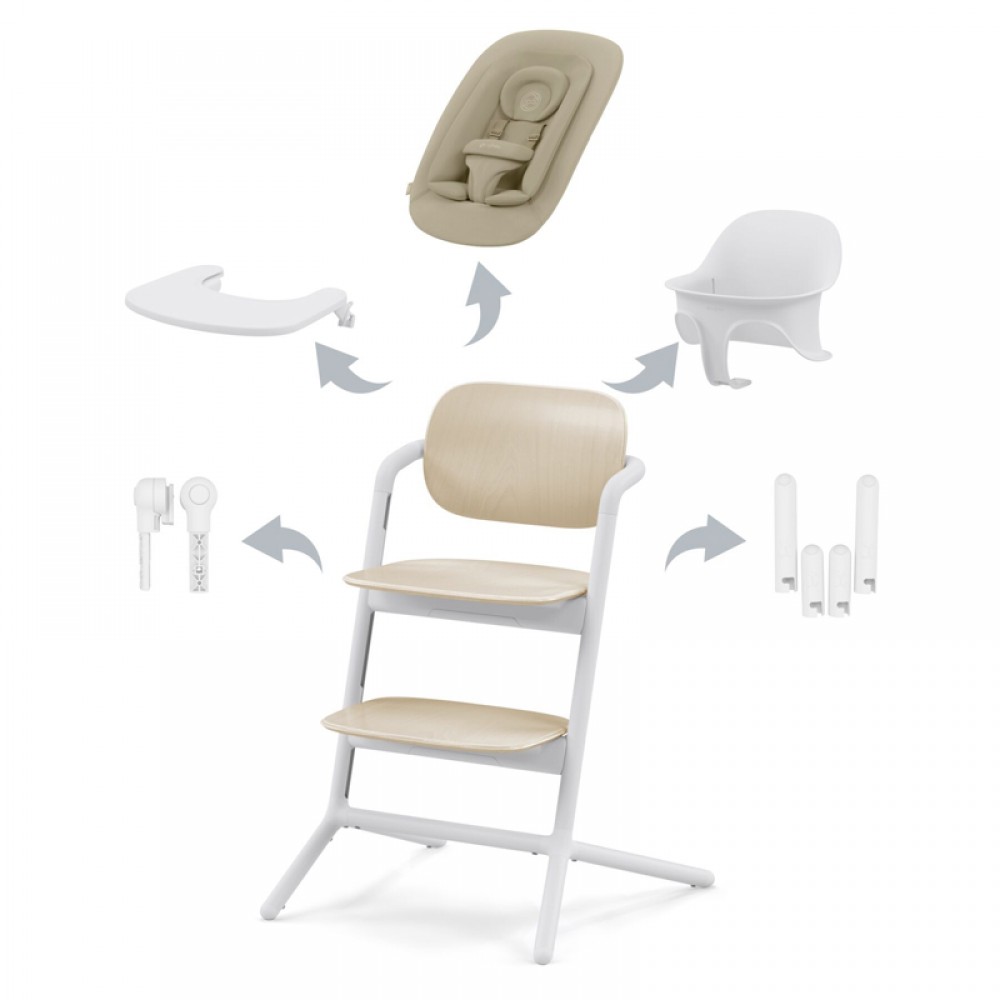 Κάθισμα Φαγητού Cybex Bouncer Lemo 4 in 1 Sand White