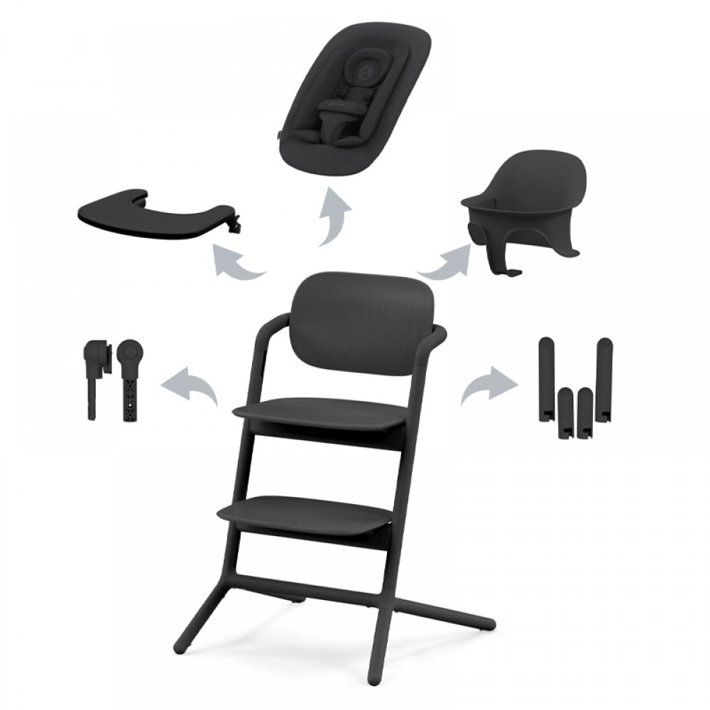 Καρέκλα Φαγητού Cybex Bouncer Lemo 4 in 1 Set Stunning Black