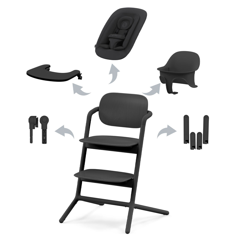 Καρέκλα Φαγητού Cybex Bouncer Lemo 4 in 1 Set Stunning Black