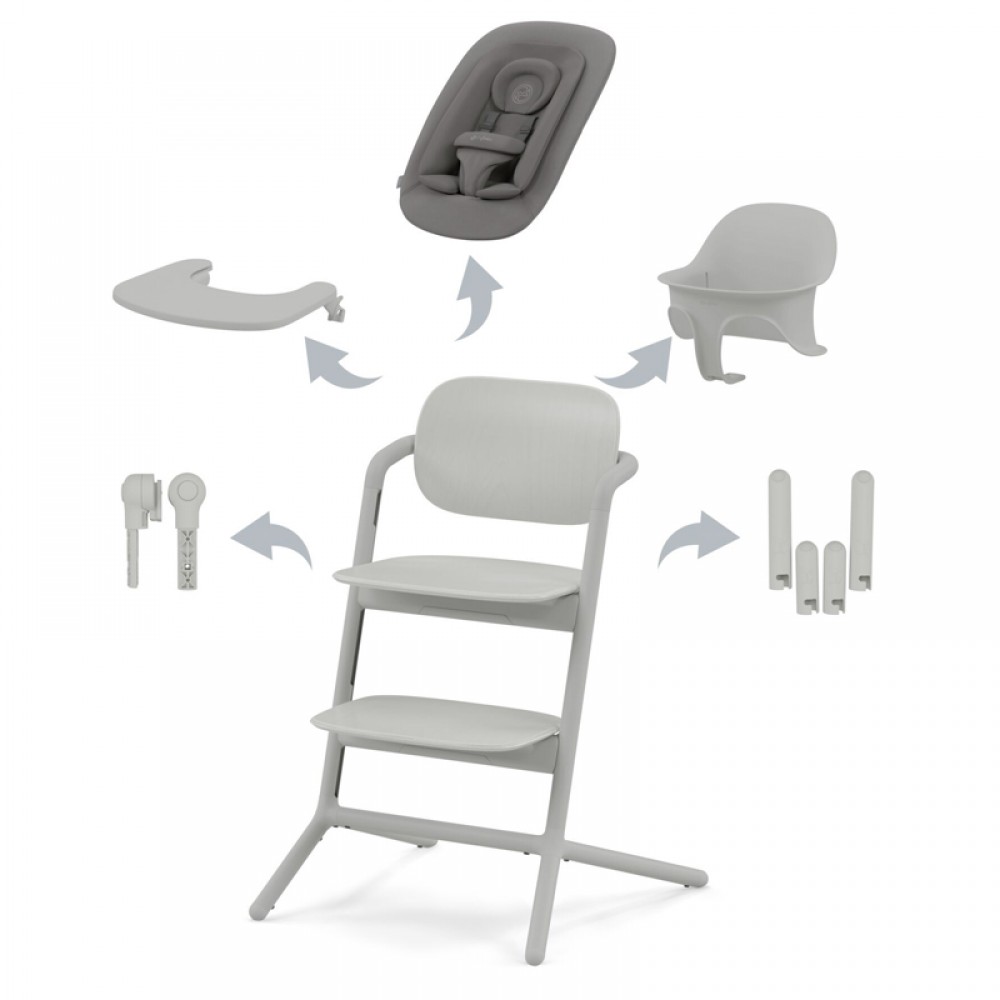 Καρέκλα Φαγητού Cybex Bouncer Lemo 4 in 1 Set Suede Grey