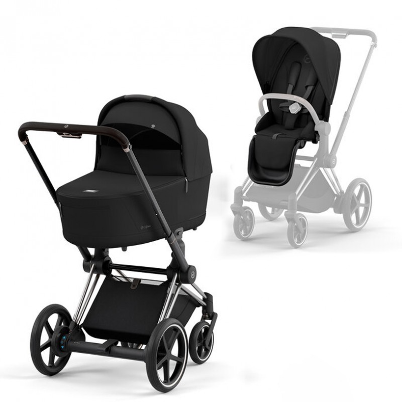 Πολυκαρότσι Cybex Priam 2in1 Comfort Black/Chrome (2025)