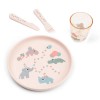 Σετ Φαγητού Σιλικόνης Done by Deer Elebration Pink (3τεμ.)