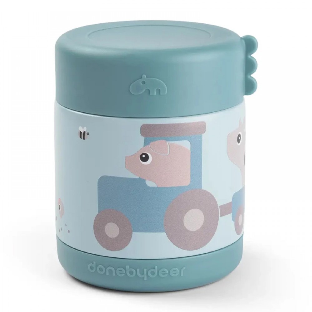 Θερμός φαγητού Done By Deer 300ml Tiny Farm Blue