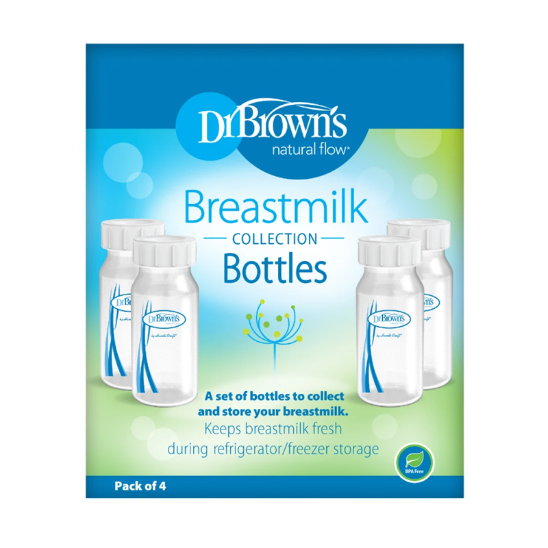 Μπουκάλια συλλογής μητρικού γάλακτος Dr. Brown's 120ml (4τεμ.)