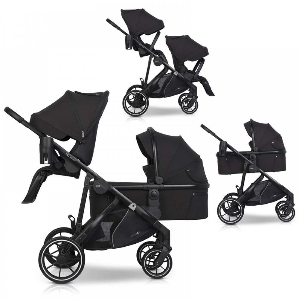 Καρότσι Διδύμων Eurocart EasyGo Duoflex Ebony Black (2+2) Καρότσι Διδύμων Eurocart EasyGo Duoflex Ebony Black (2+2)