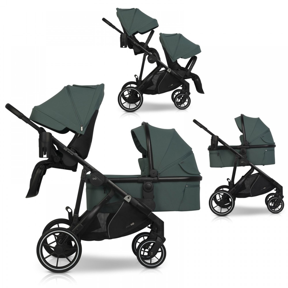 Καρότσι Διδύμων Eurocart EasyGo Duoflex Sage Green (2+1) Καρότσι Διδύμων Eurocart EasyGo Duoflex Sage Green (2+1)
