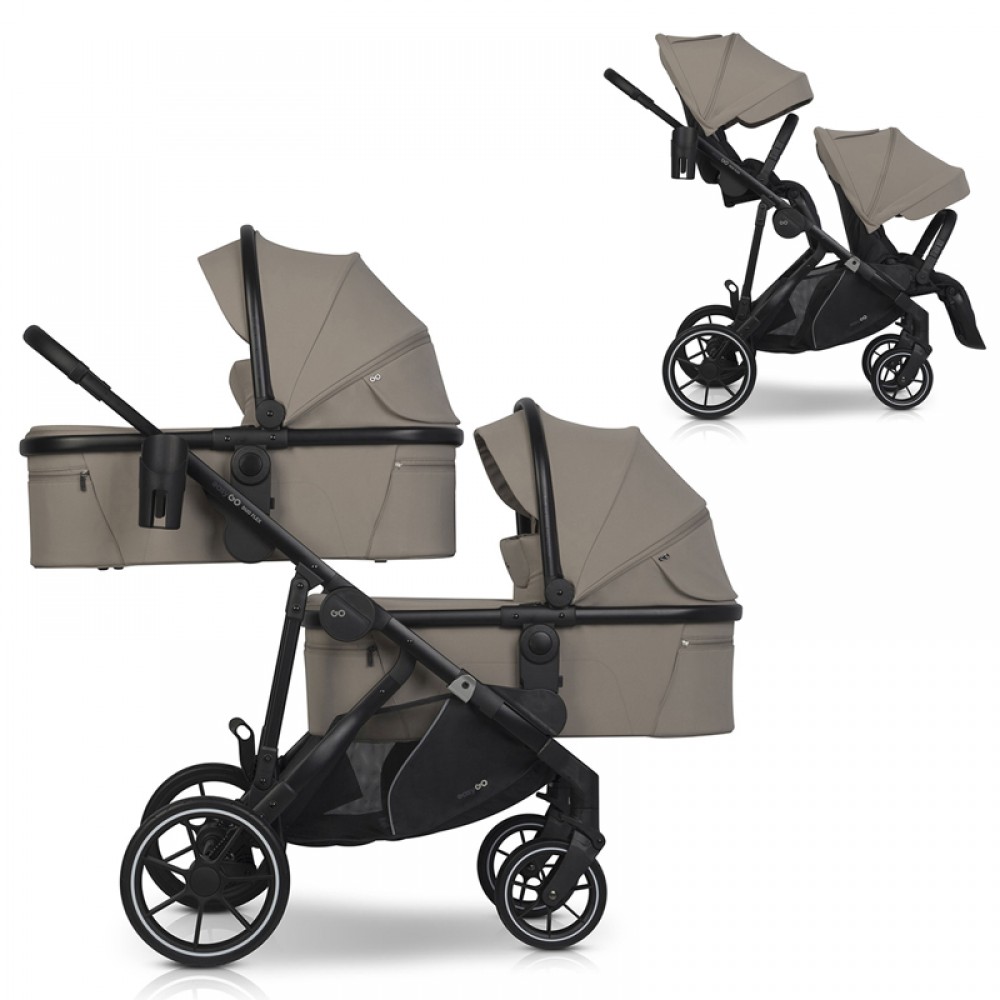 Καρότσι Διδύμων Eurocart EasyGo Duoflex Savana Beige (2+2) Καρότσι Διδύμων Eurocart EasyGo Duoflex Savana Beige (2+2)