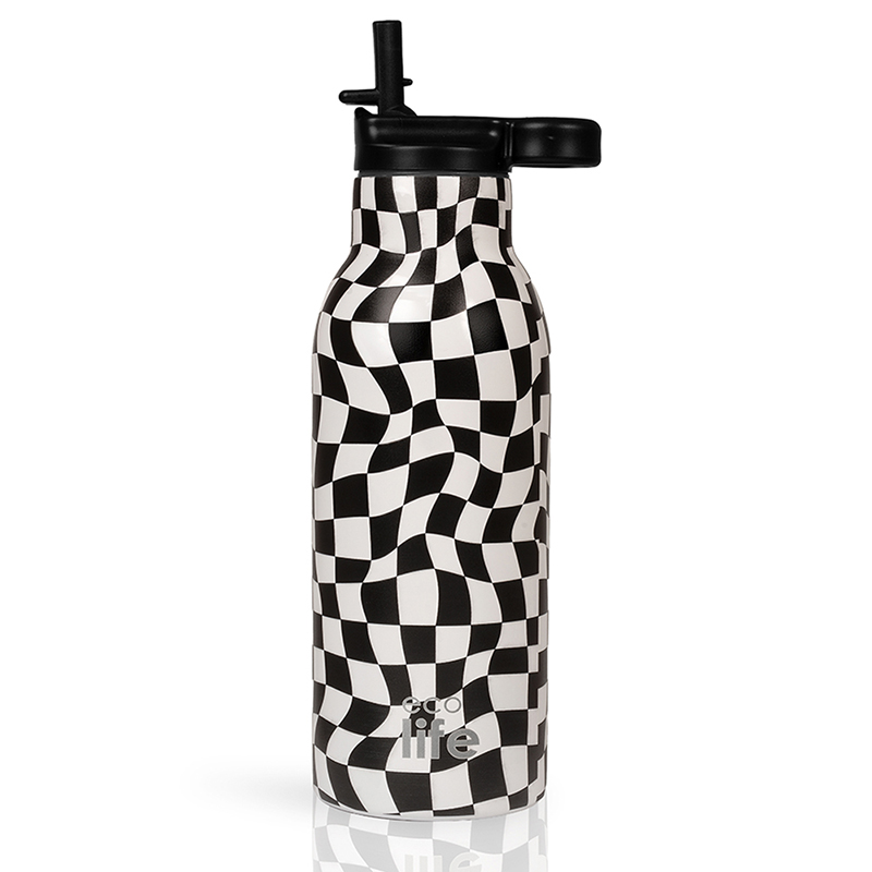 Μεταλλικός Θερμός EcoLife 550ml Black and White