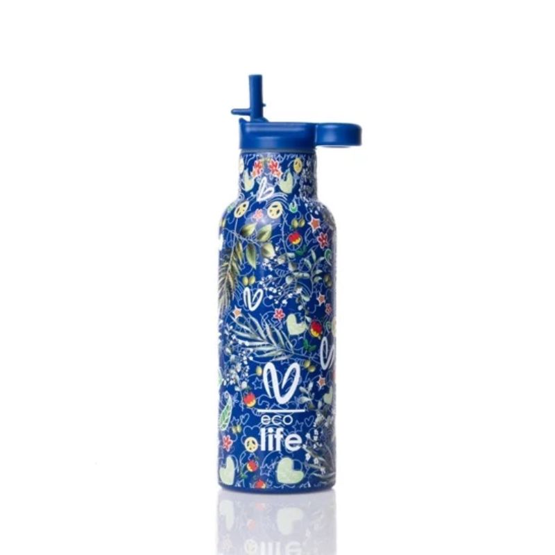 Παγούρι Θερμός Ecolife 500ml Vasiliki Blue 