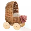 Ρετρό Ψάθινο Καλάθι με ρόδες Egmont Τoys