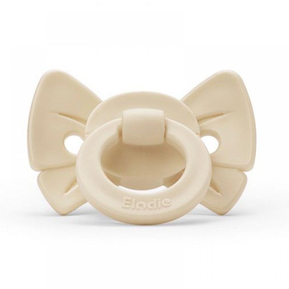 Πιπίλα Σιλικόνης Elodie Details Binky Bow Oat White (3m+)