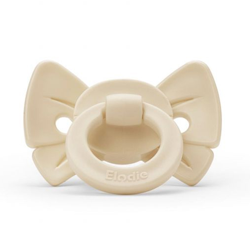 Πιπίλα Σιλικόνης Elodie Details Binky Bow Oat White (3m+)