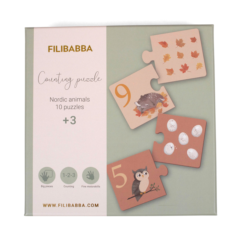 Εκπαιδευτικό Παιχνίδι Δραστηριοτήτων Filibabba Counting Puzzle Nordic Αnimals