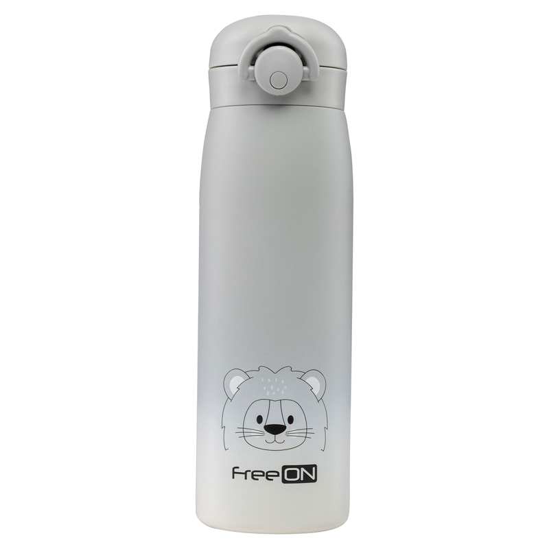 Θερμός Νερού FreeOn 480ml Grey Lion