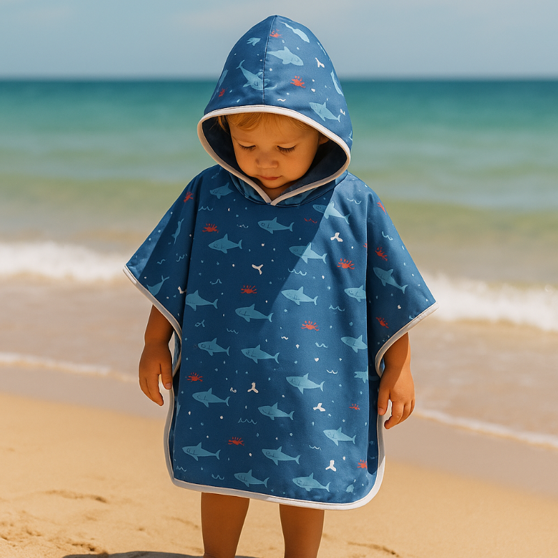 Παιδικό Poncho με Προστασία UV50 Fresk Shark