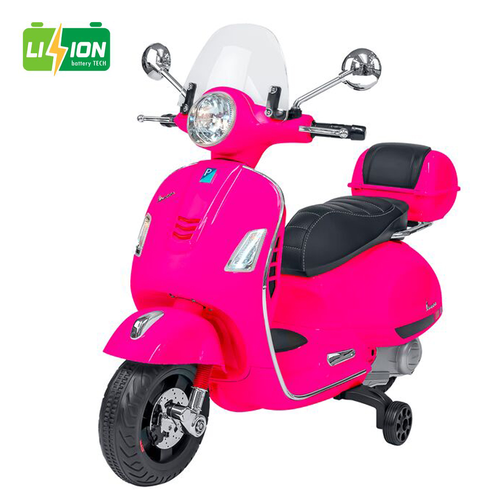 Ηλεκτροκίνητη Μηχανή Globo Vespa GTS Li-Ion 12V Pink