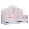 Κρεβάτι μετατρεπόμενο σε προεφηβικό Gumus Bebe City Twin Pink/White