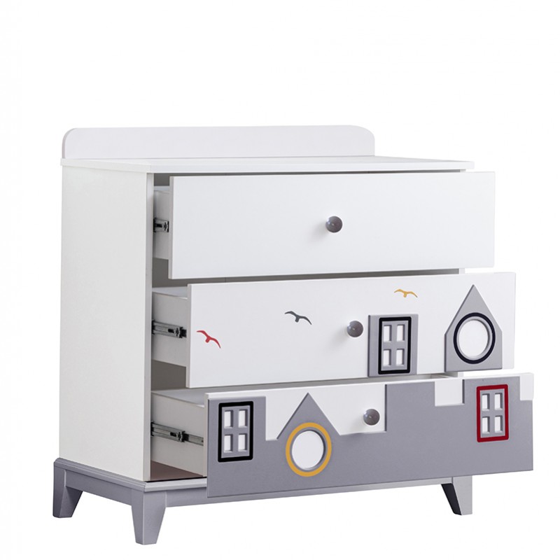 Συρταριέρα Gumus Bebe City Grey/White