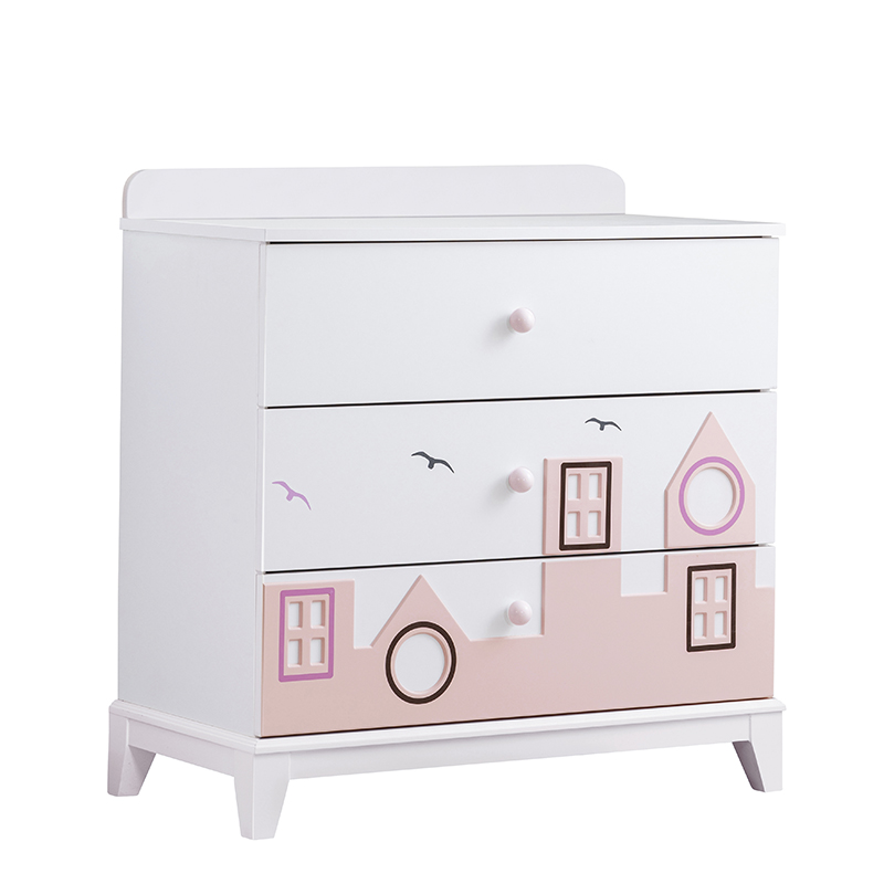 Συρταριέρα Gumus Bebe City Pink/White