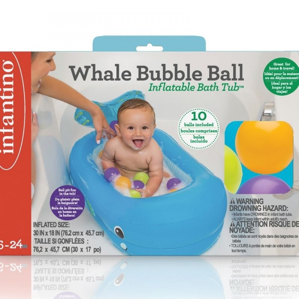 Παιχνίδι Μπάνιου Infantino Whale Bubble Ball Bath Tub