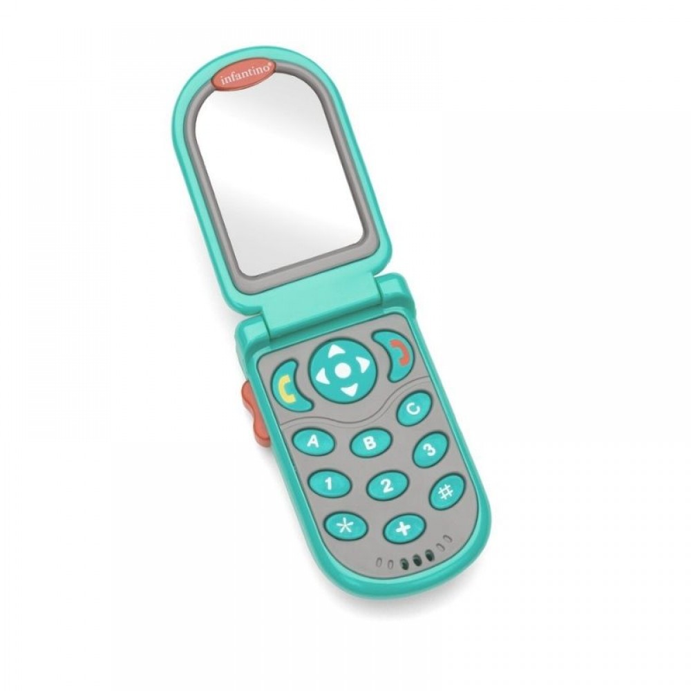 Μουσικό τηλέφωνο Infantino Flip &amp; Peek Fun Phone Teal