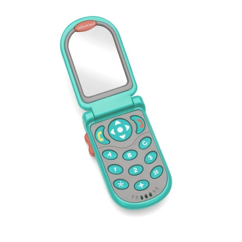 Μουσικό τηλέφωνο Infantino Flip & Peek Fun Phone Teal