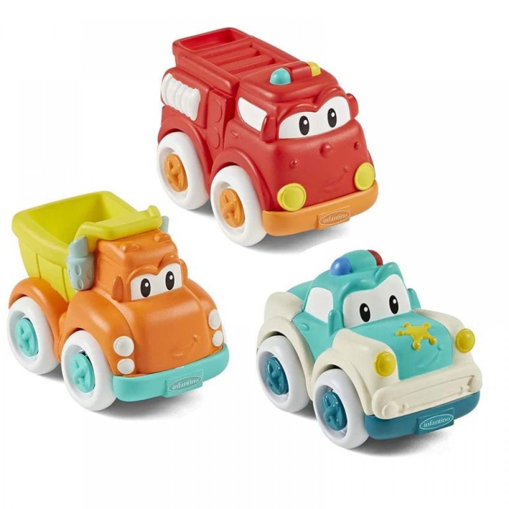 Παιχνίδι Aυτοκινητάκι Infantino Grip &amp; Roll Soft Wheels