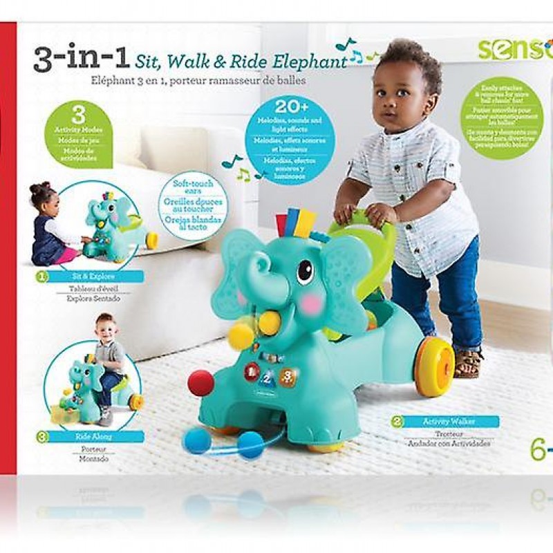 Στράτα Infantino 3 in 1 Sit Walk Ride Elephant